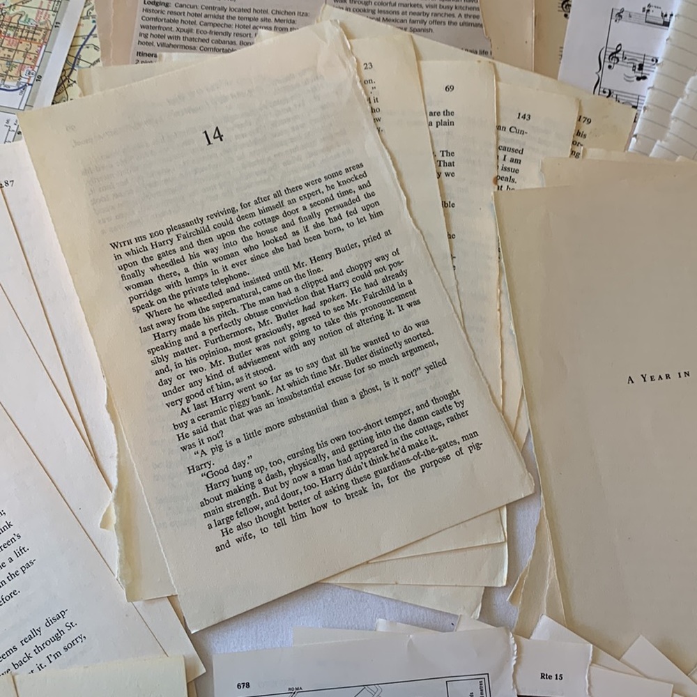 Over 50 vintage book pages for junk journaling and paper crafting. Variety! - Picture 7 of 11